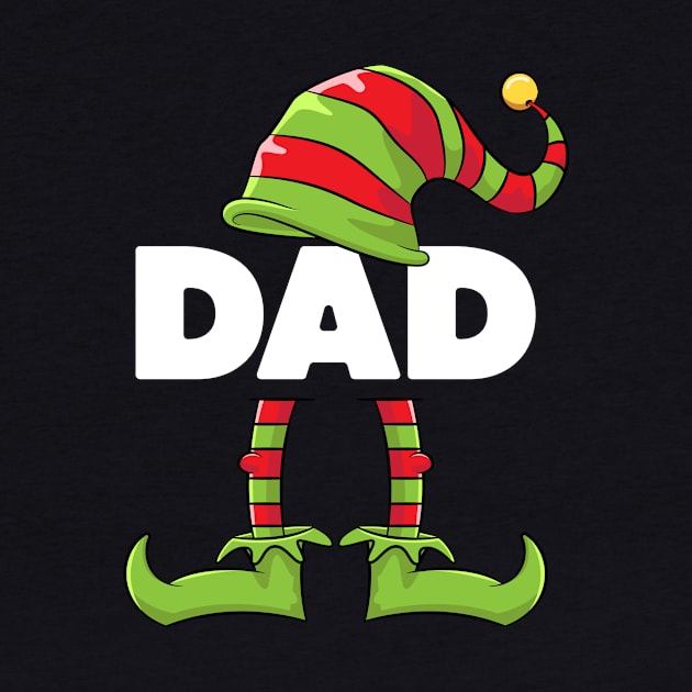 Mens Dad Daddy Elf Funny Matching Christmas Costume Family by teeleoshirts